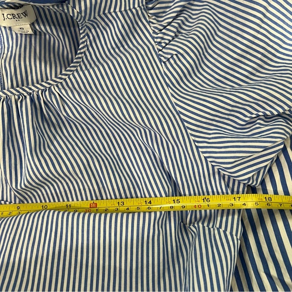 J.Crew Cotton-blend Poplin Puff-sleeve Tiered Midi Dress size 6 - Picture 9 of 11